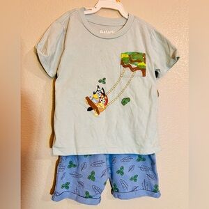 Bluey Toddler Boys 2T Shirt & Shorts Matching Set